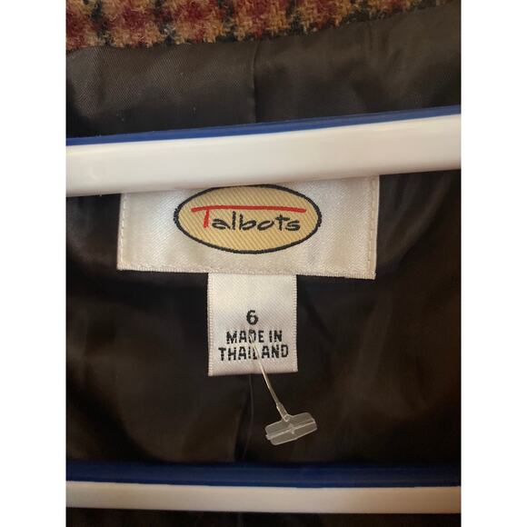 2000s Talbots Wool Houndstooth Blazer Size 6 – Brown Black Tailored - Picture 10 of 11